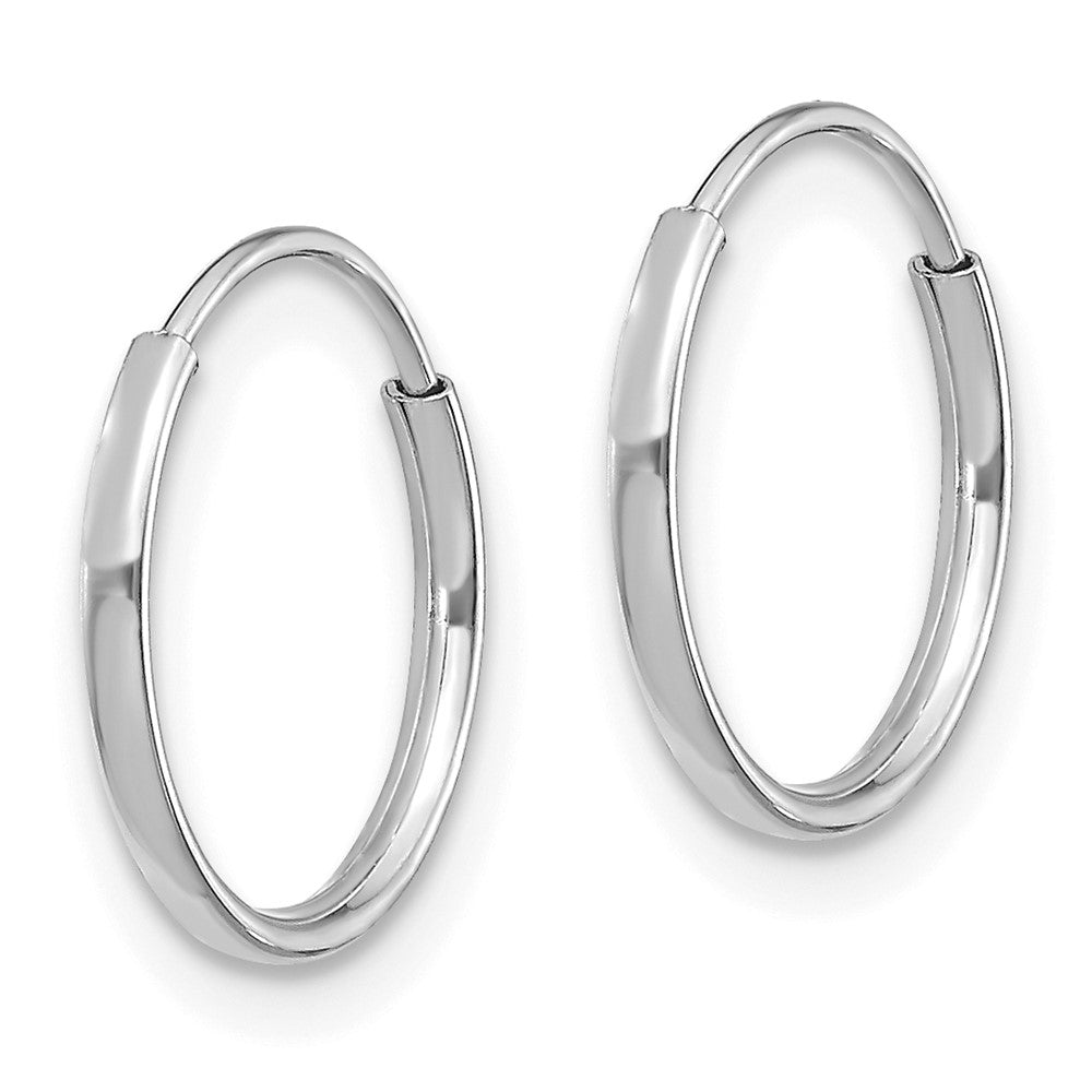 14k Madi K White Gold 1.25x12mm Endless Hoop Earrings