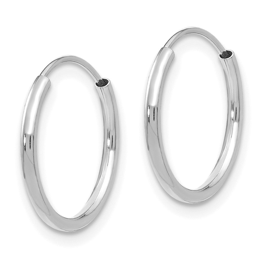 14k Madi K White Gold 1.25x13mm Endless Hoop Earrings