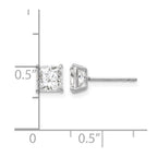 14k White Gold Madi K 5mm Square CZ Post Earrings