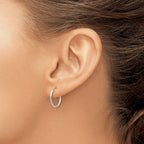 14k Madi K White Gold 1.25x15mm Endless Hoop Earrings