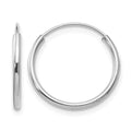 14k Madi K White Gold 1.25x15mm Endless Hoop Earrings