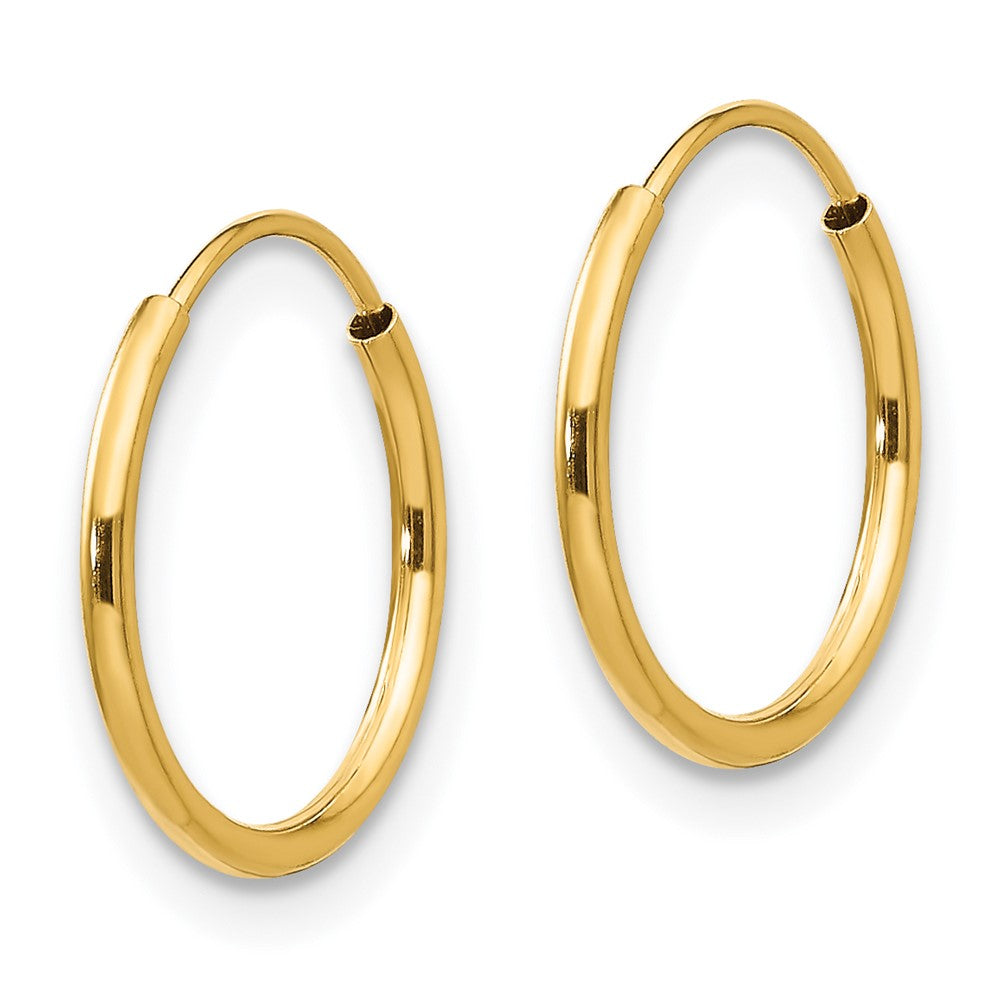 14k Madi K 1x12mm Endless Hoop Earrings