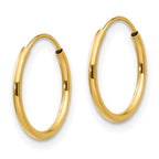 14k Madi K 1x12mm Endless Hoop Earrings