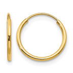14k Madi K 1x12mm Endless Hoop Earrings
