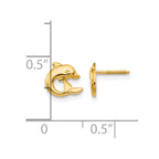 14k Madi K Dolphin Childrens Screwback Post Earrings