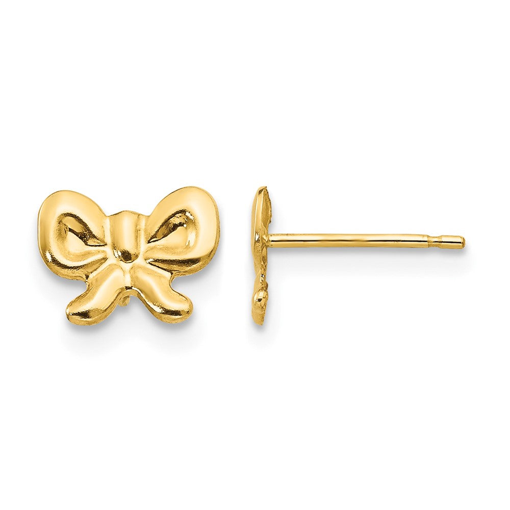 14k Madi K Bow Childrens Post Earrings
