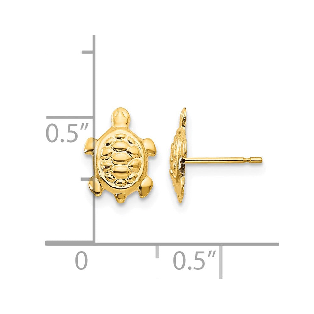 14k Madi K Turtle Childrens Post Earrings