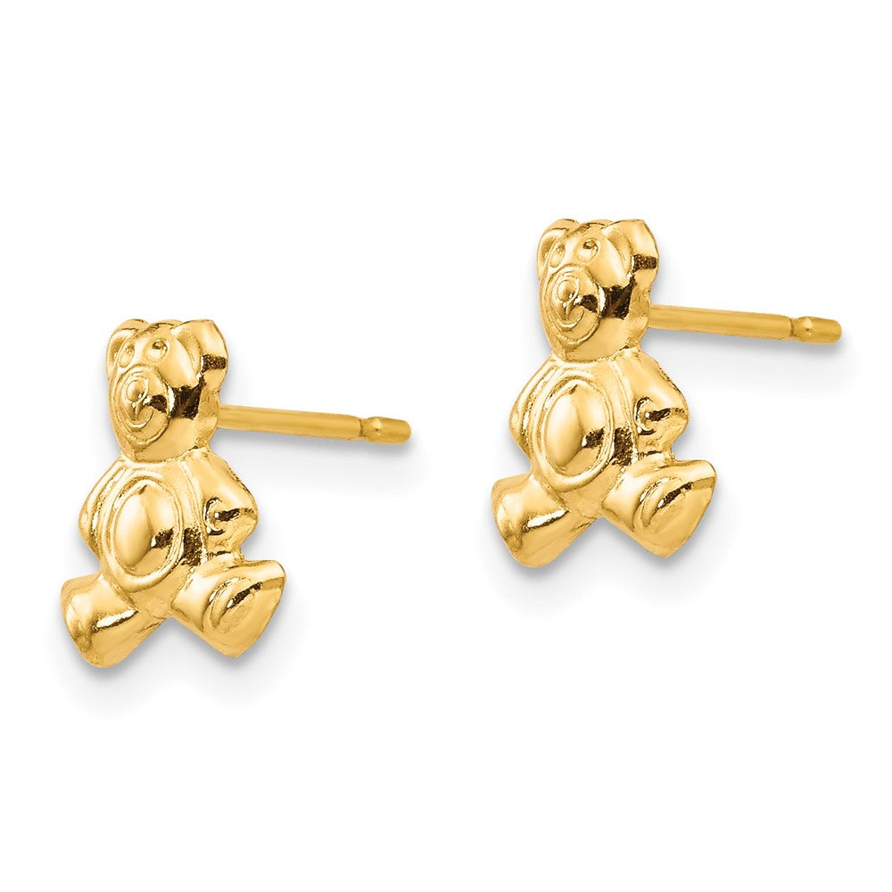 14k Madi K Teddy Bear Childrens Post Earrings