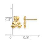 14k Madi K Teddy Bear Childrens Post Earrings