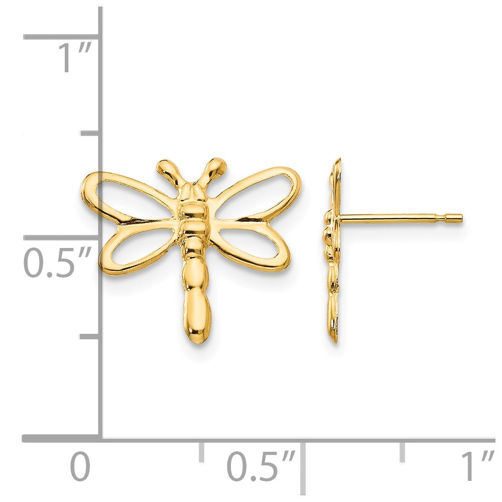 14k Madi K Dragonfly Childrens Post Earrings