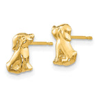 14k Madi K Dog Childrens Post Earrings