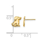 14k Madi K Dog Childrens Post Earrings
