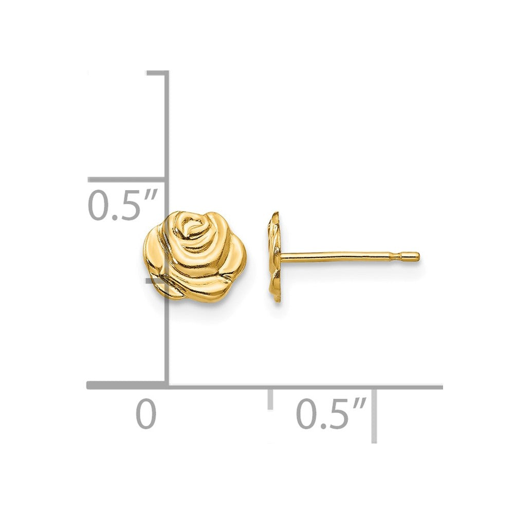 14k Madi K Polished Rose Childrens Post Earrings