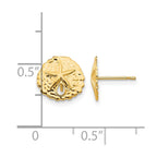 14k Madi K Sand Dollar Childrens Post Earrings