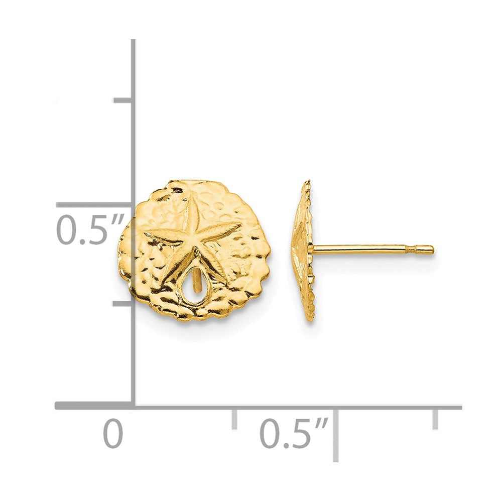 14k Madi K Sand Dollar Childrens Post Earrings