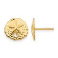 14k Madi K Sand Dollar Childrens Post Earrings
