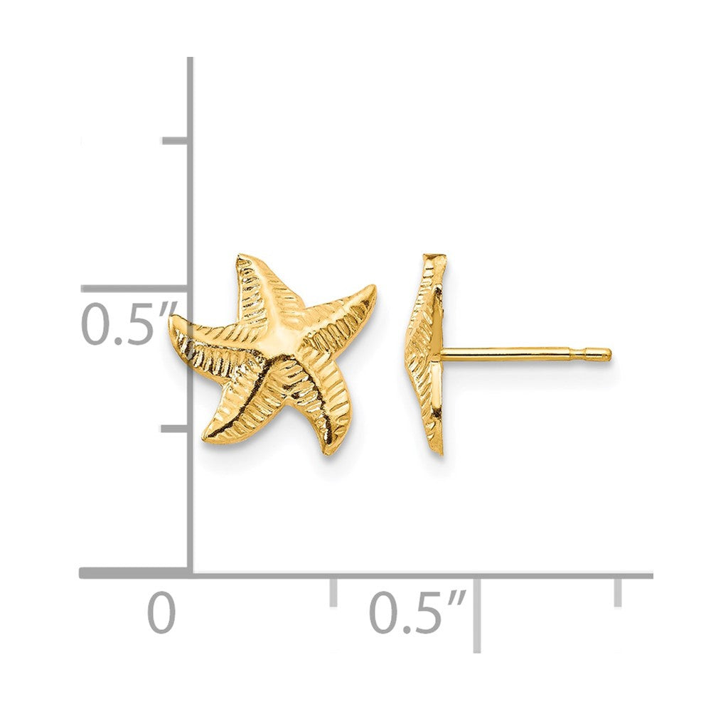 14k Madi K Starfish Childrens Post Earrings