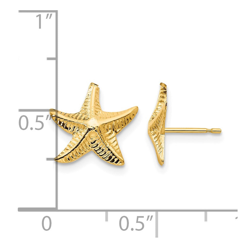 14k Madi K Starfish Childrens Post Earrings