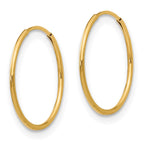 14k Madi K 1x14mm Endless Hoop Earrings