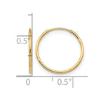 14k Madi K 1x14mm Endless Hoop Earrings