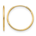 14k Madi K 1x14mm Endless Hoop Earrings