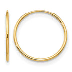 14k Madi K 1x14mm Endless Hoop Earrings