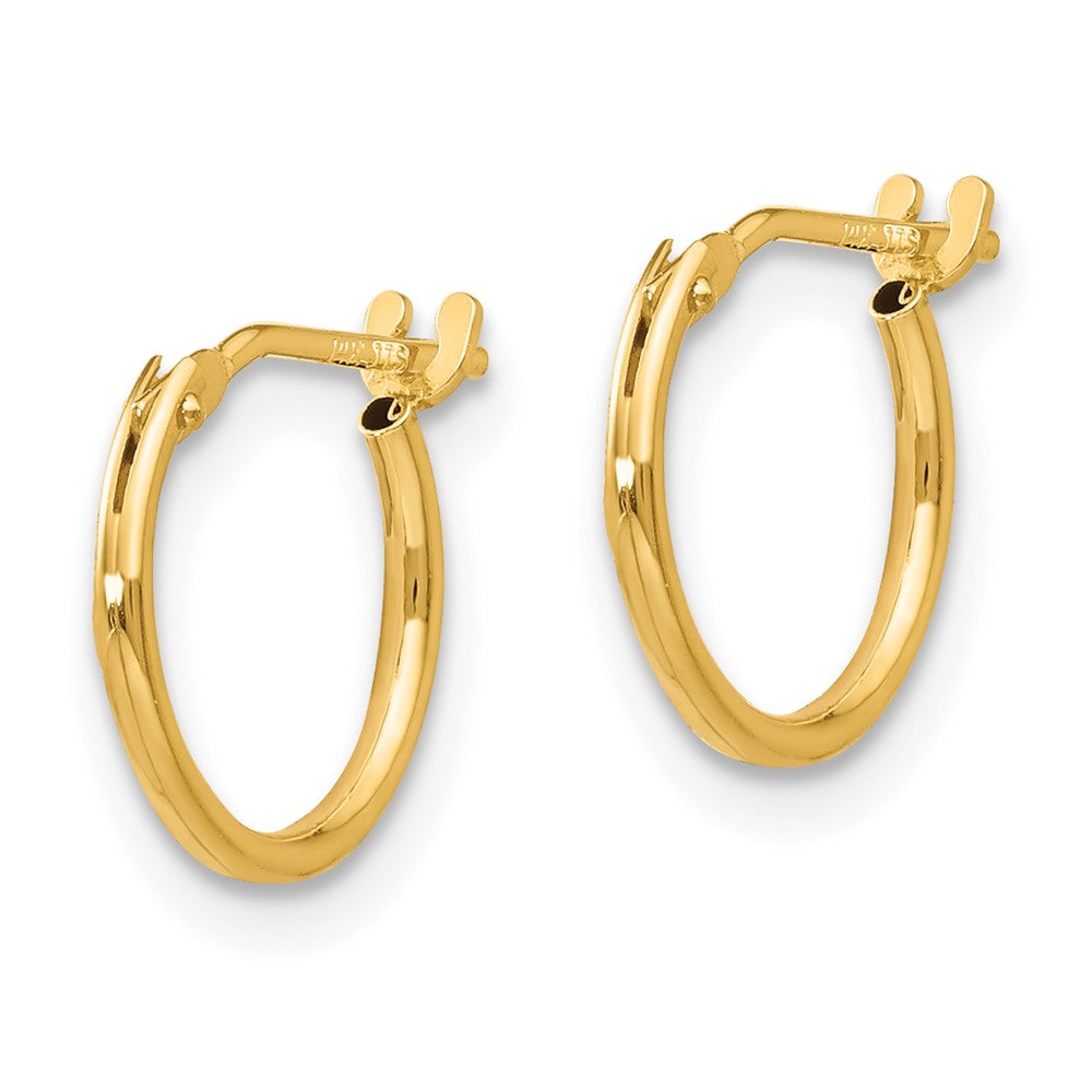 14k Madi K 1x10mm Hoop Earrings