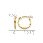 14k Madi K 1x10mm Hoop Earrings