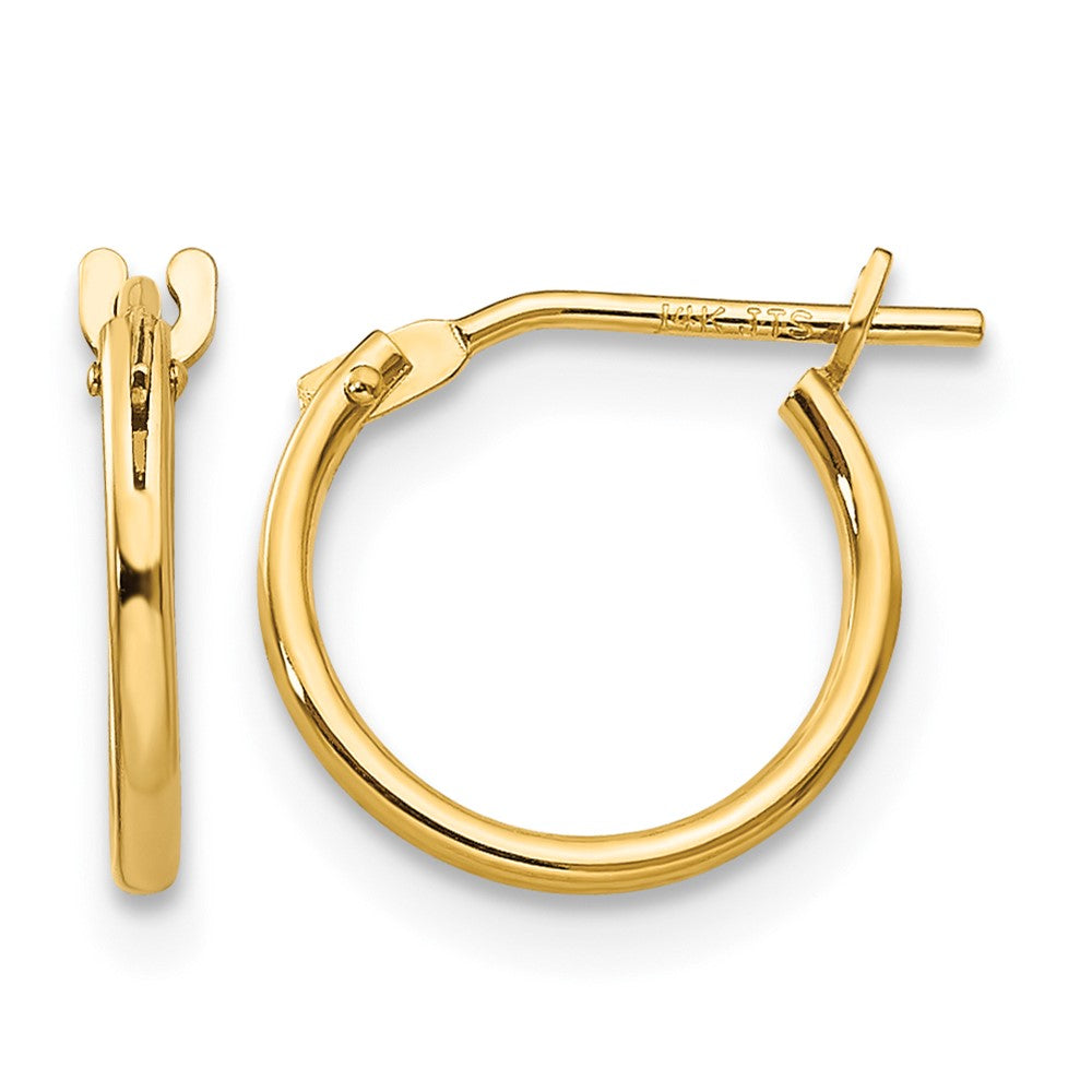 14k Madi K 1x10mm Hoop Earrings