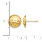 14k Madi K Hammered 9mm Button Post Earrings