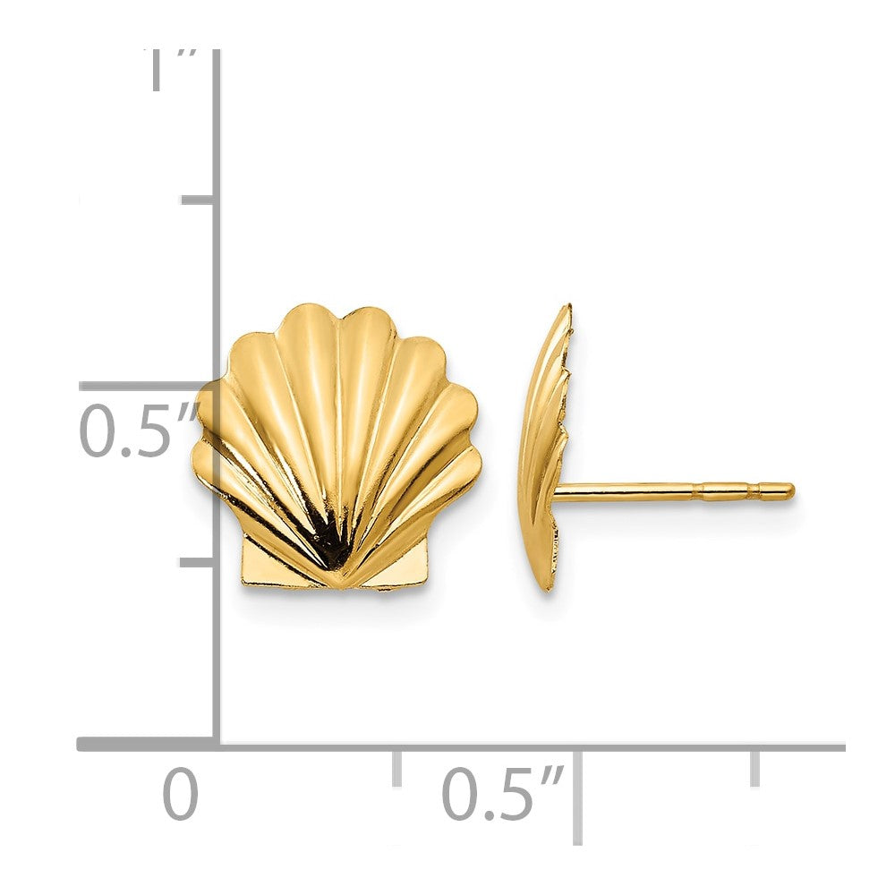 14k Madi K Shell Childrens Post Earrings