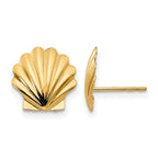 14k Madi K Shell Childrens Post Earrings