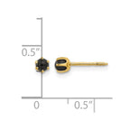 14k Madi K 3.00mm Onyx Post Earrings
