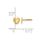 14k Madi K 5.00mm Heart Childrens Screwback Post Earrings