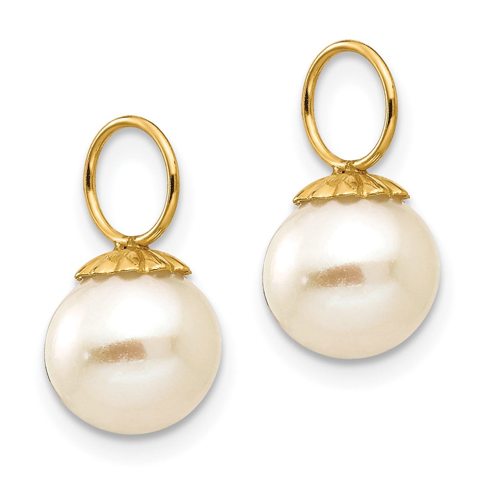 14k Madi K 5mm Freshwater Cultured Pearl Hoop Enhancers