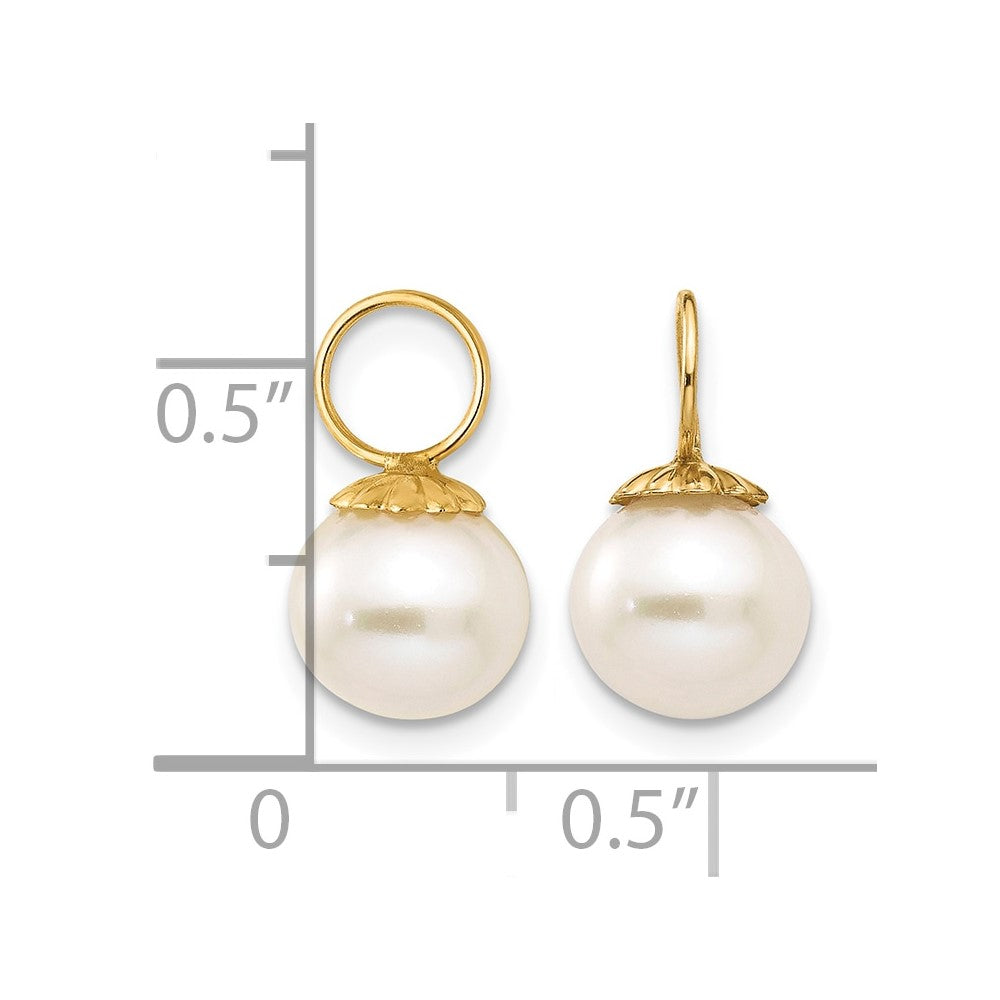 14k Madi K 5mm Freshwater Cultured Pearl Hoop Enhancers