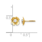 14k Madi K Flower 2.5mm CZ Childrens Post Earrings