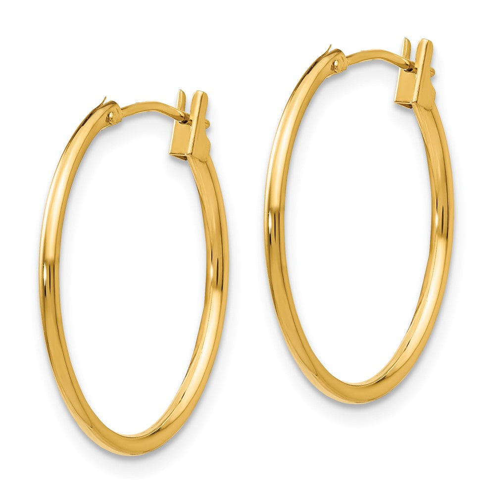 14k Madi K 1x21mm Hoop Earrings