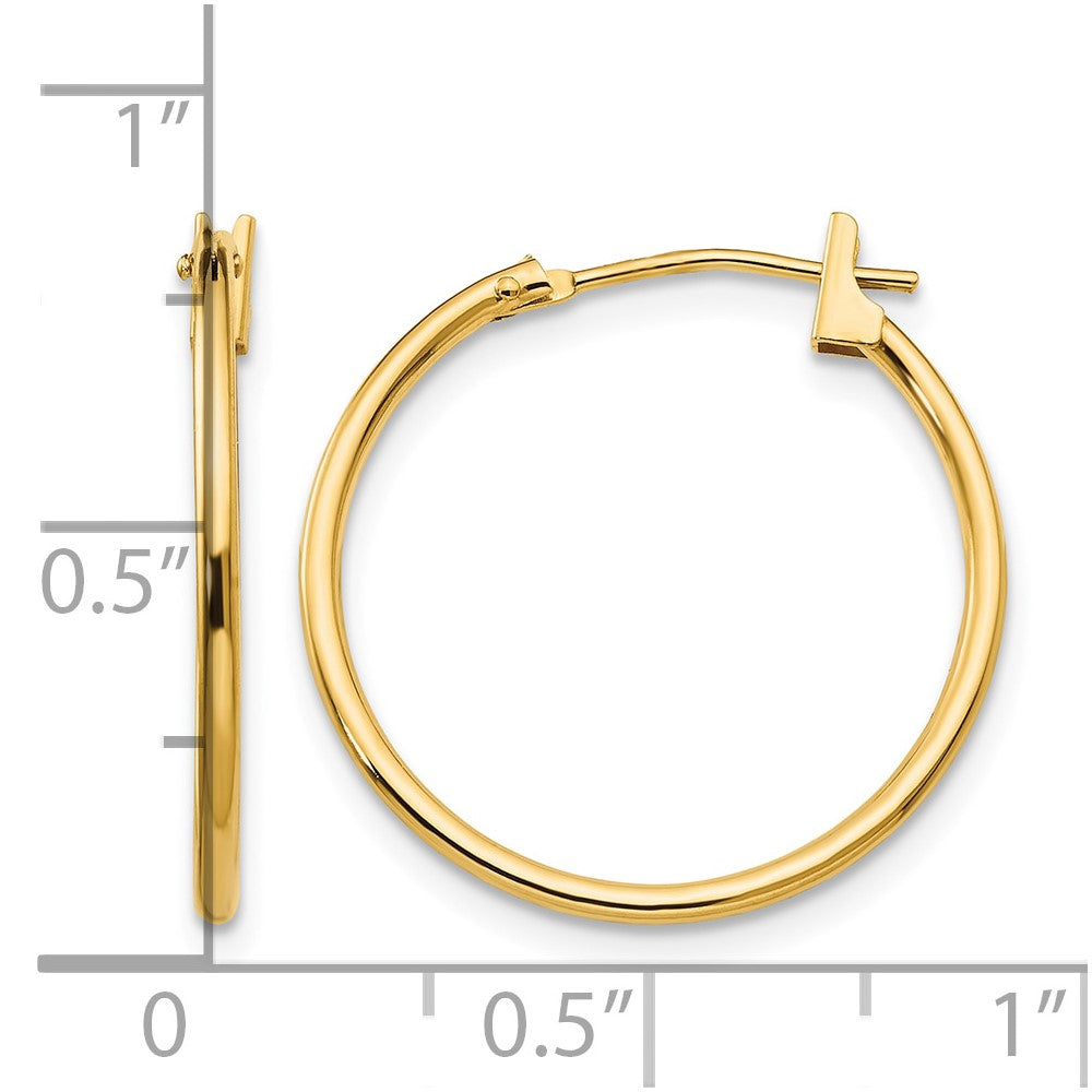 14k Madi K 1x21mm Hoop Earrings