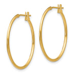 14k Madi K 1x26mm Hoop Earrings