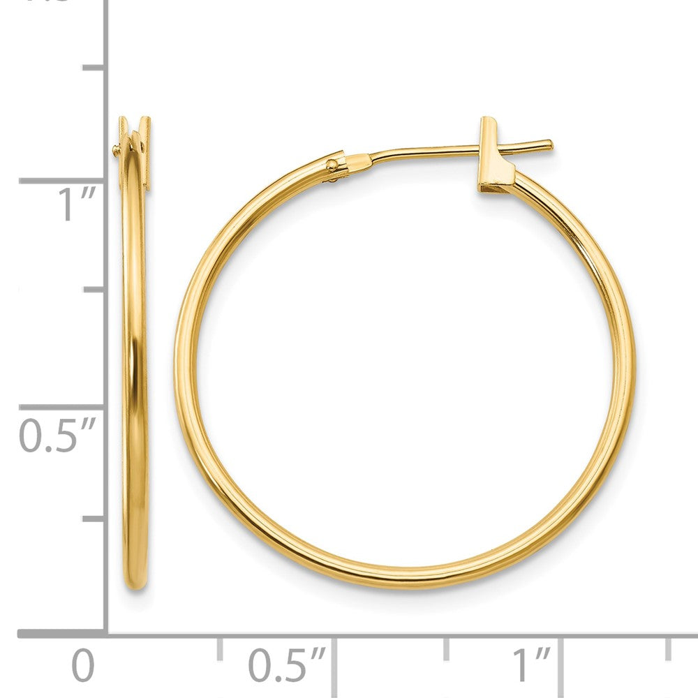 14k Madi K 1x26mm Hoop Earrings