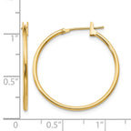 14k Madi K 1x26mm Hoop Earrings