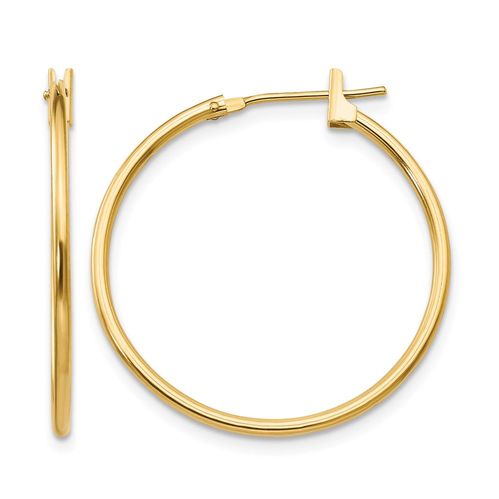 14k Madi K 1x26mm Hoop Earrings