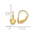 14k Madi K 5.00mm Heart Childrens Leverback Earrings