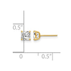 14k Madi K 4mm Square CZ Stud Post Earrings