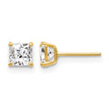 14k Madi K 4mm Square CZ Stud Post Earrings