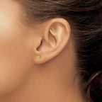 14k Madi K 4mm Round Peridot Post Earrings