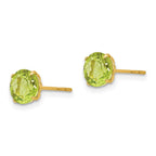 14k Madi K 6mm Round Peridot Post Earrings