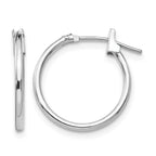 14k White Gold Madi K 1.25x15mm Hoop Earrings