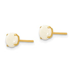 14k Madi K 5mm Round Opal Post Earrings